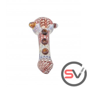 LATTICE PATTERN GLASS HAND PIPE 5inch